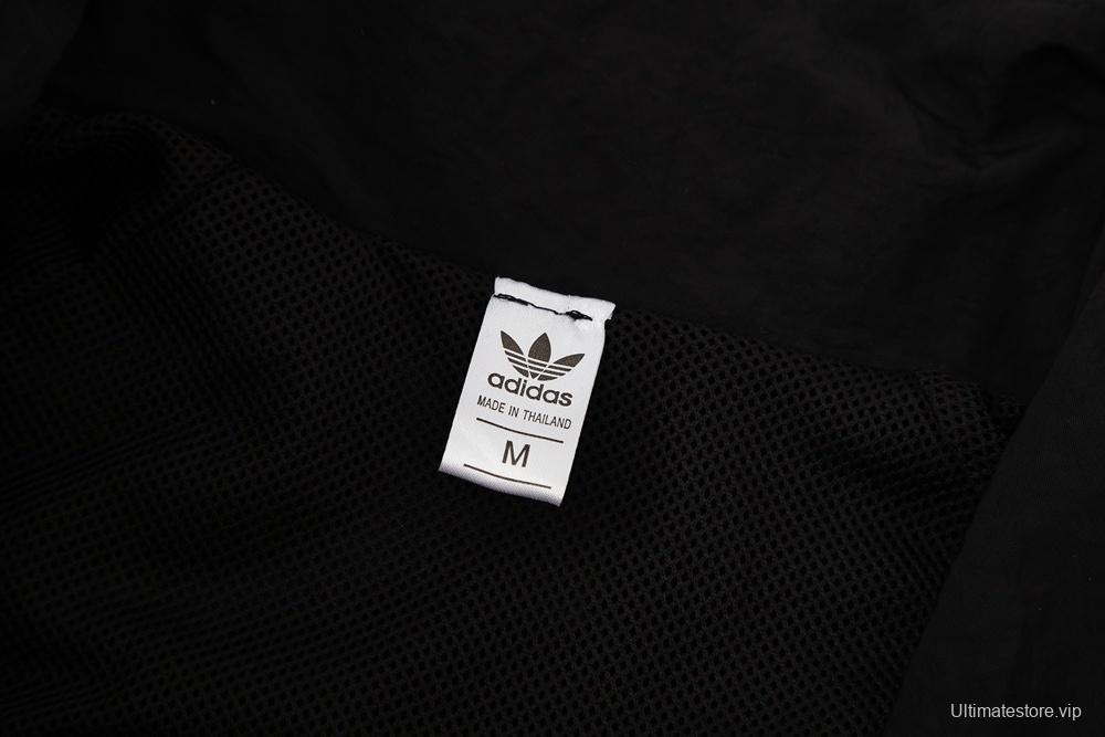 25/26 Manchester United Black Half Zipper Jacket+Long Pants S-3XL