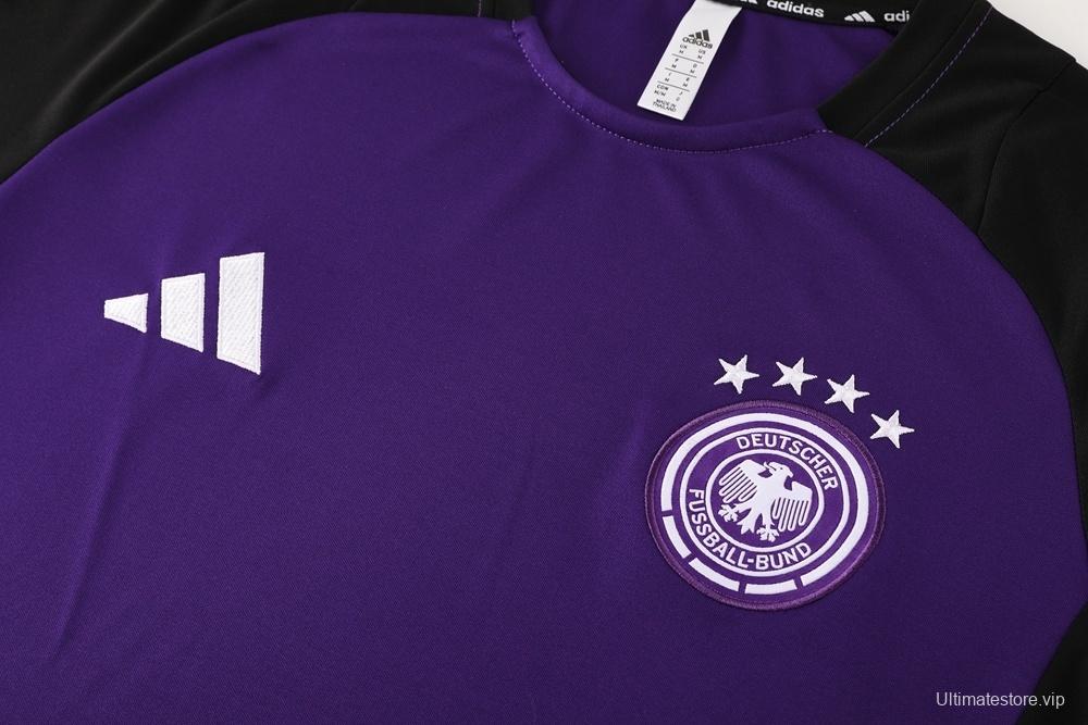 2025 Germany Purple Short Sleeve+Soccer Shorts
