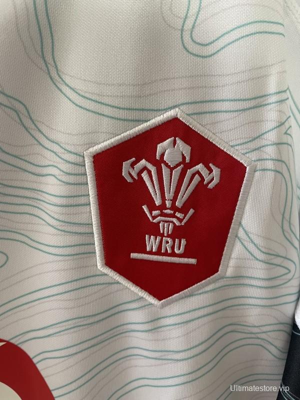 2026 Wales away White with Topographic Pattern Jersey
