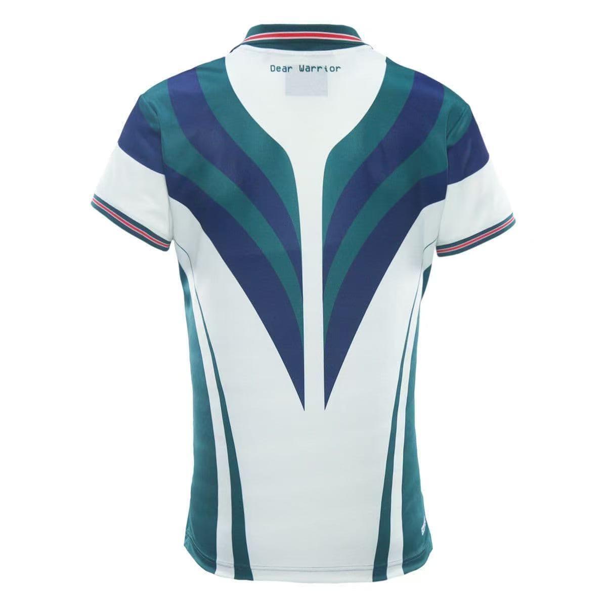 25/26 New Zealand Warriors White with Teal and Navy Chevron Jersey