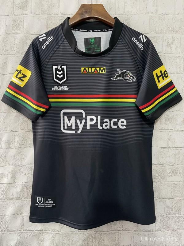 25/26 Penrith Panthers Black with Rainbow Horizontal Stripes Jersey