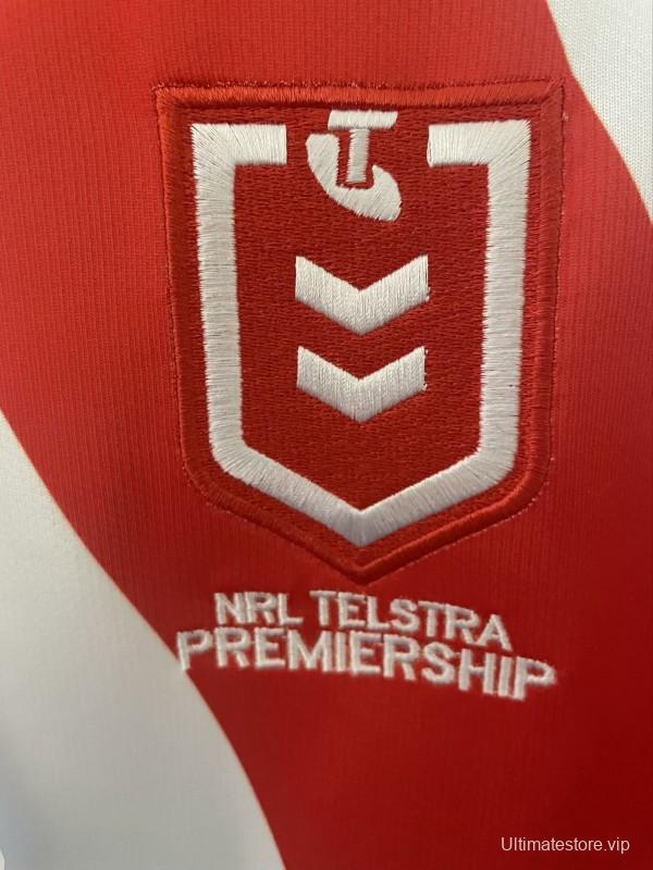 25/26 St George Illawarra Dragons White with Red V Jersey