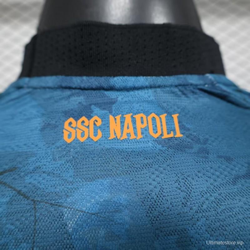 Player Version 25/26 Napoli Halloween Blue Jersey-Glow In Dark
