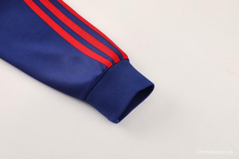 25/26 Arsenal FC Royal Blue Full zipper Jacket Tracksuit+ long pants