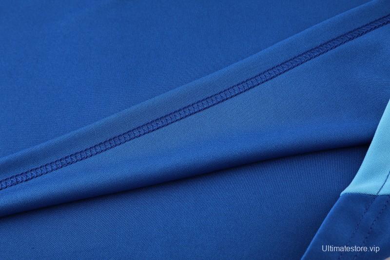 25/26  Adidas Royal Blue/Sky Blue Full zipper Jacket Tracksuit+ long pants