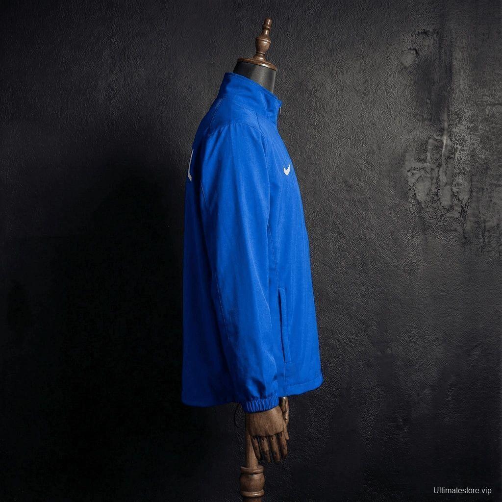 1998 Vintage Style Brazil Blue Jacket Windbreaker