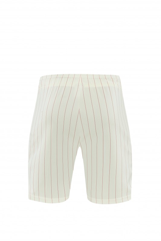 26/27 Benfica × Adidas Originals Off-White Pinstripe Short Sleeve+Soccer Shorts