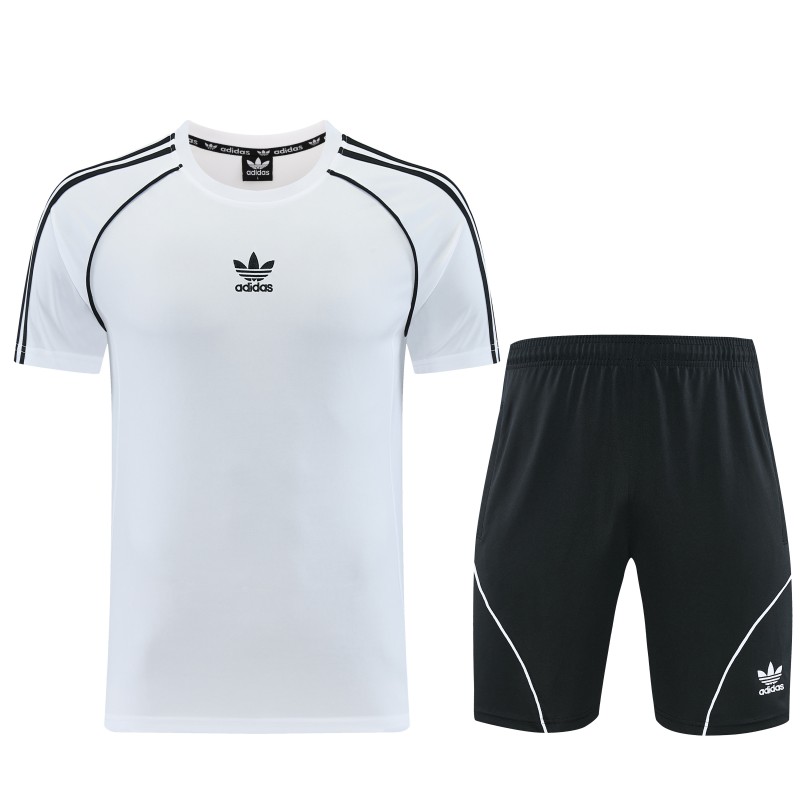 26/27 Adidas AD15 White Short Sleeve+Soccer Shorts