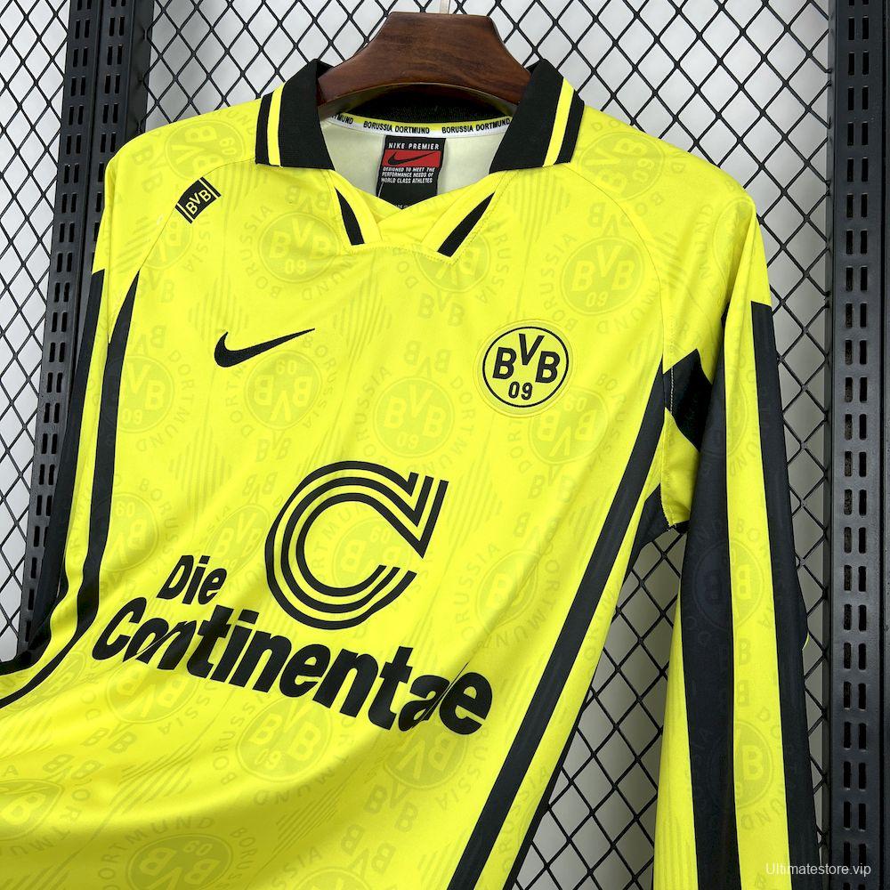 1996/97 Retro Borussia Dortmund Home Long Sleeves Jersey