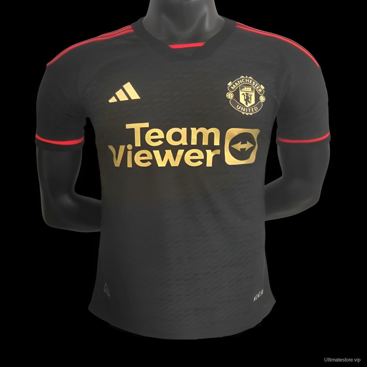 Player Version 23/24 Manchester United Black Pre-Match Jersey