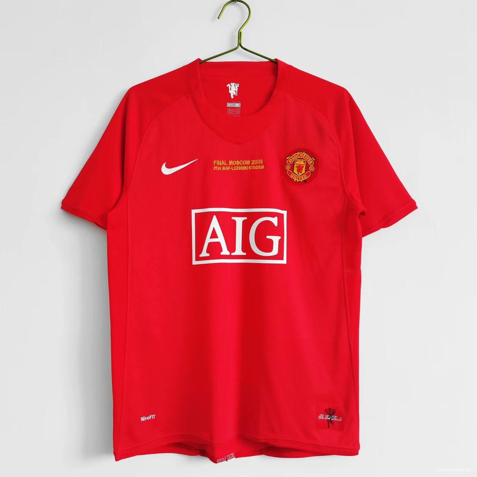 Retro Kids 07/08 Manchester United Home