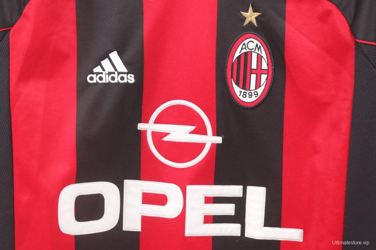 Retro 00/01 AC Milan Home Jersey