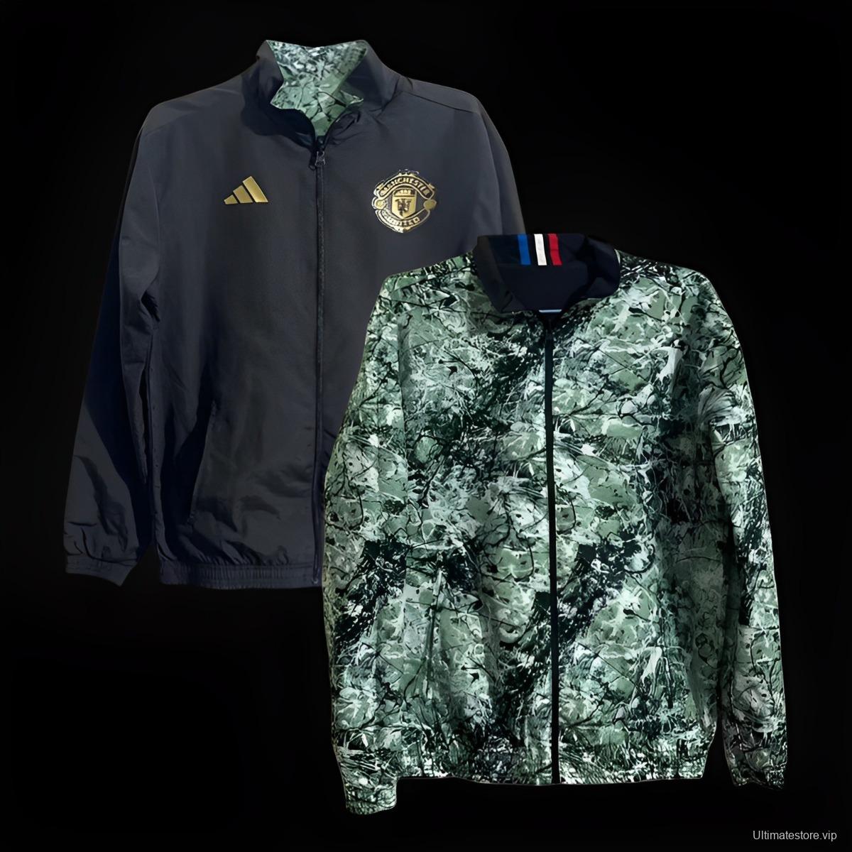 Manchester United Navy x Stone Roses Reversible Full Zipper Jacket