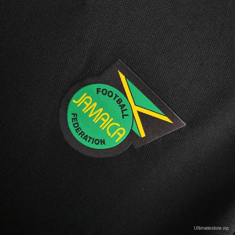 2024 Jamaica Adicolor Classics 3 Stripes Black T-Shirt