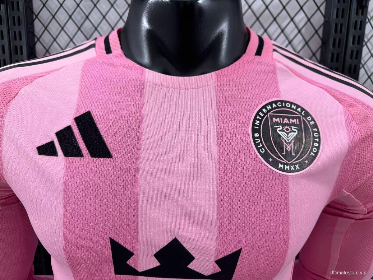 Player Version 25/26 Inter Miami Away Pink Long Sleeve Jersey