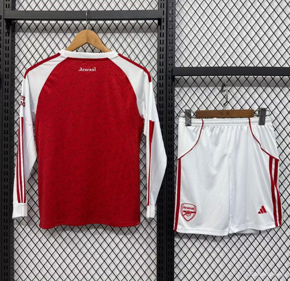 25/26 Kids Arsenal Home Long Sleeve Jersey