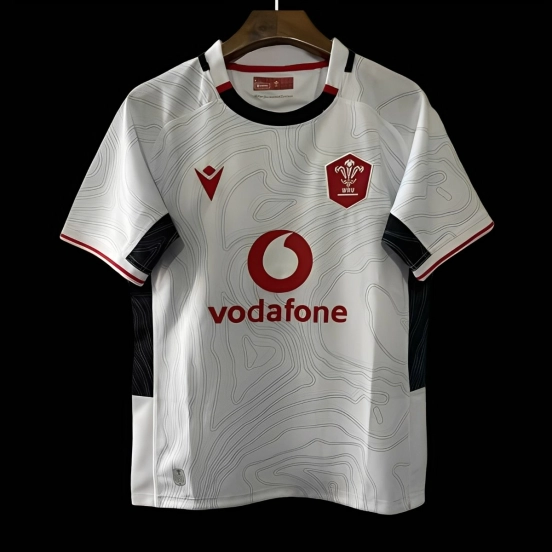 2026 Wales away White with Topographic Pattern Jersey
