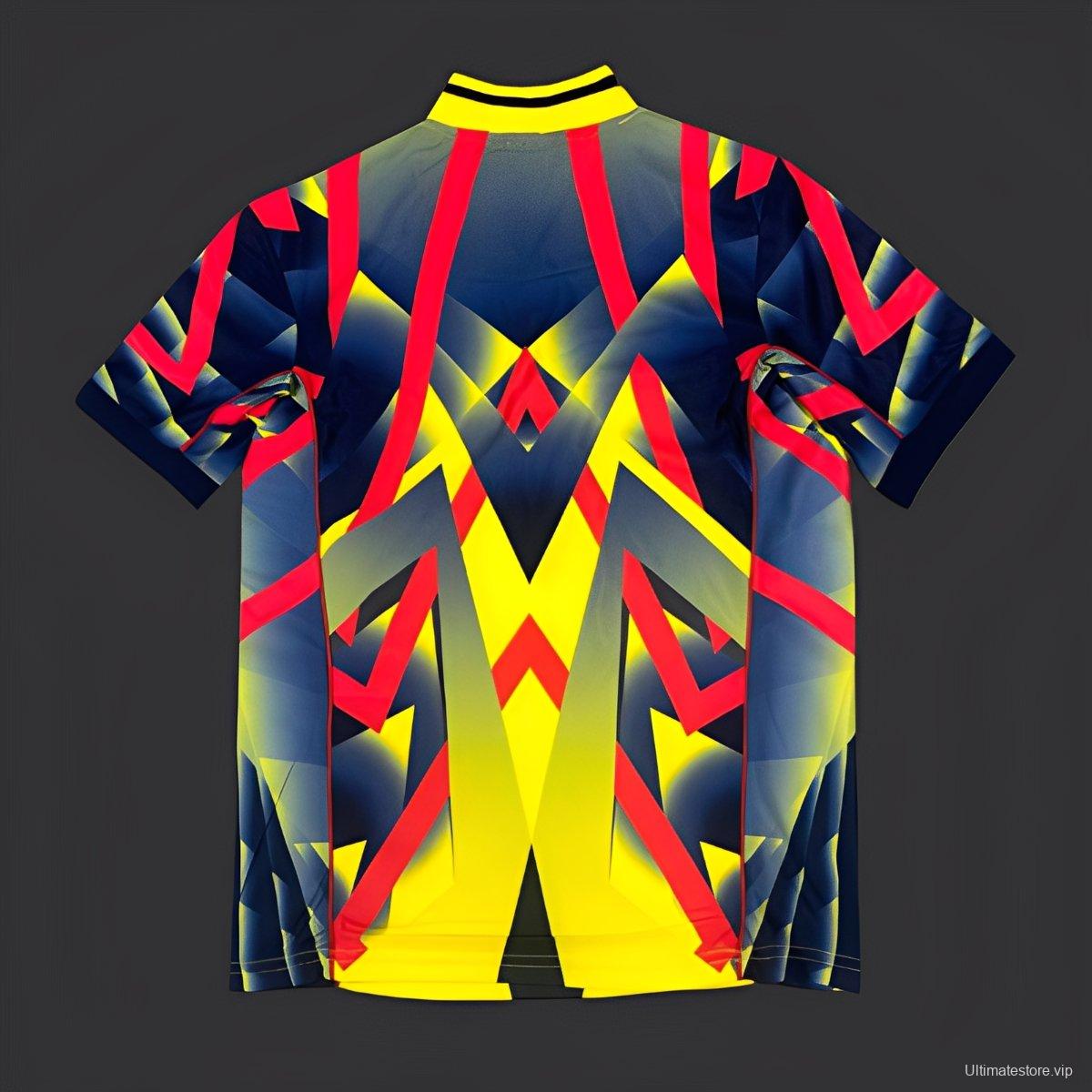 2025 Arsenal Adidas Original Lifestyle Yellow with Geometric Pattern Jersey