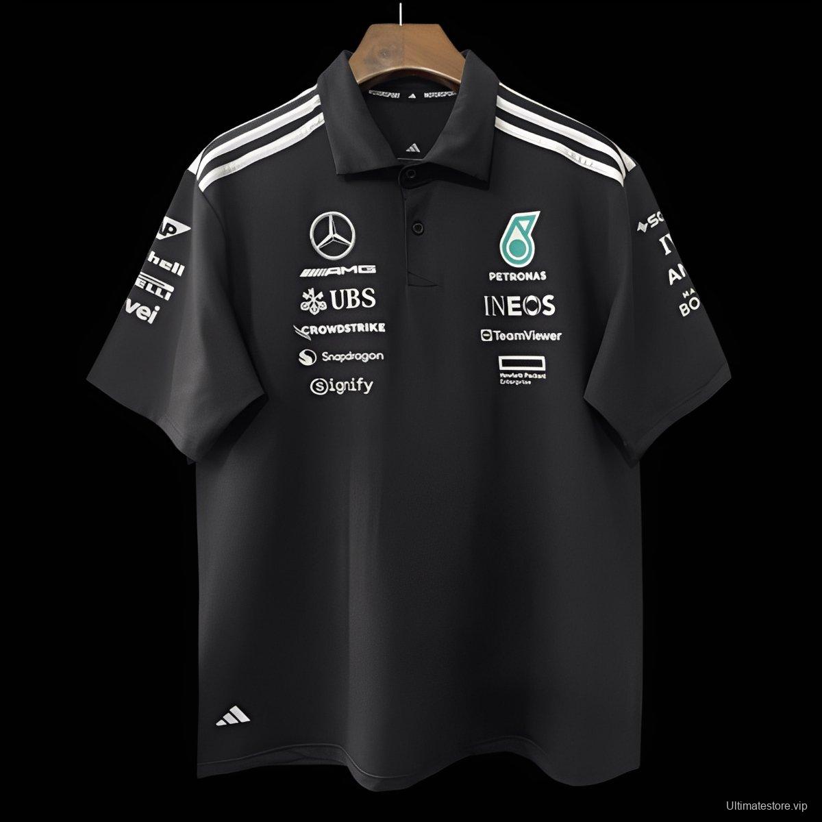 2026 F1 Mercedes-AMG Petronas F1 Team Black Polo Shirt