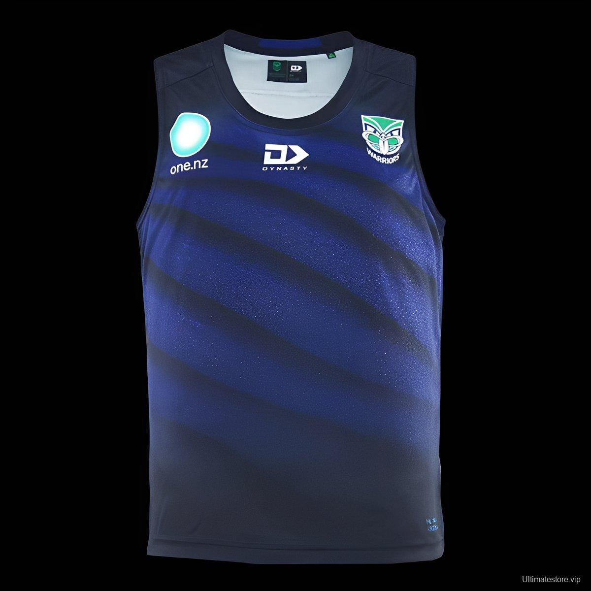25/26 New Zealand Warriors Navy with Blue Gradient Diagonal Stripes Training Singlet