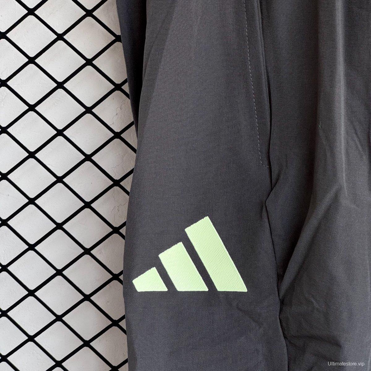 25/26 Real Madrid Green Full Zipper Windbreaker + Long Pants