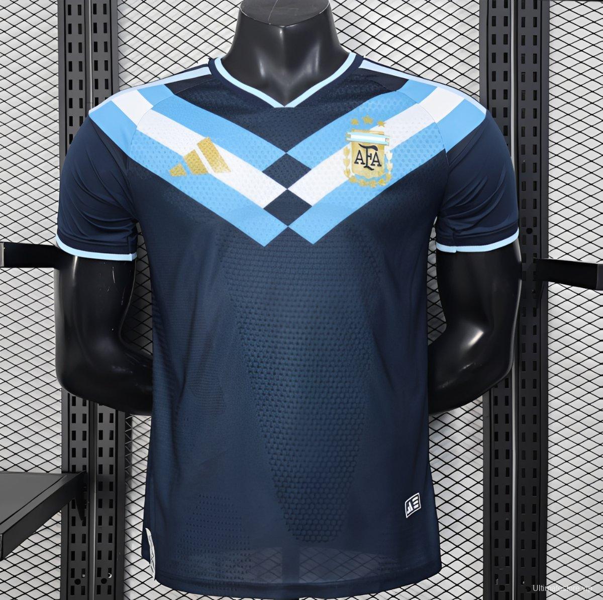 2026 Player Version  Argentina  Away Navy Blue Jersey
