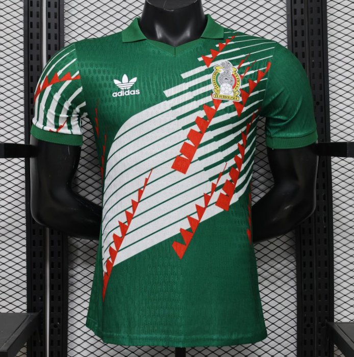 Player Version 2027 Mexico Home Green with Diagonal Graphic Jersey