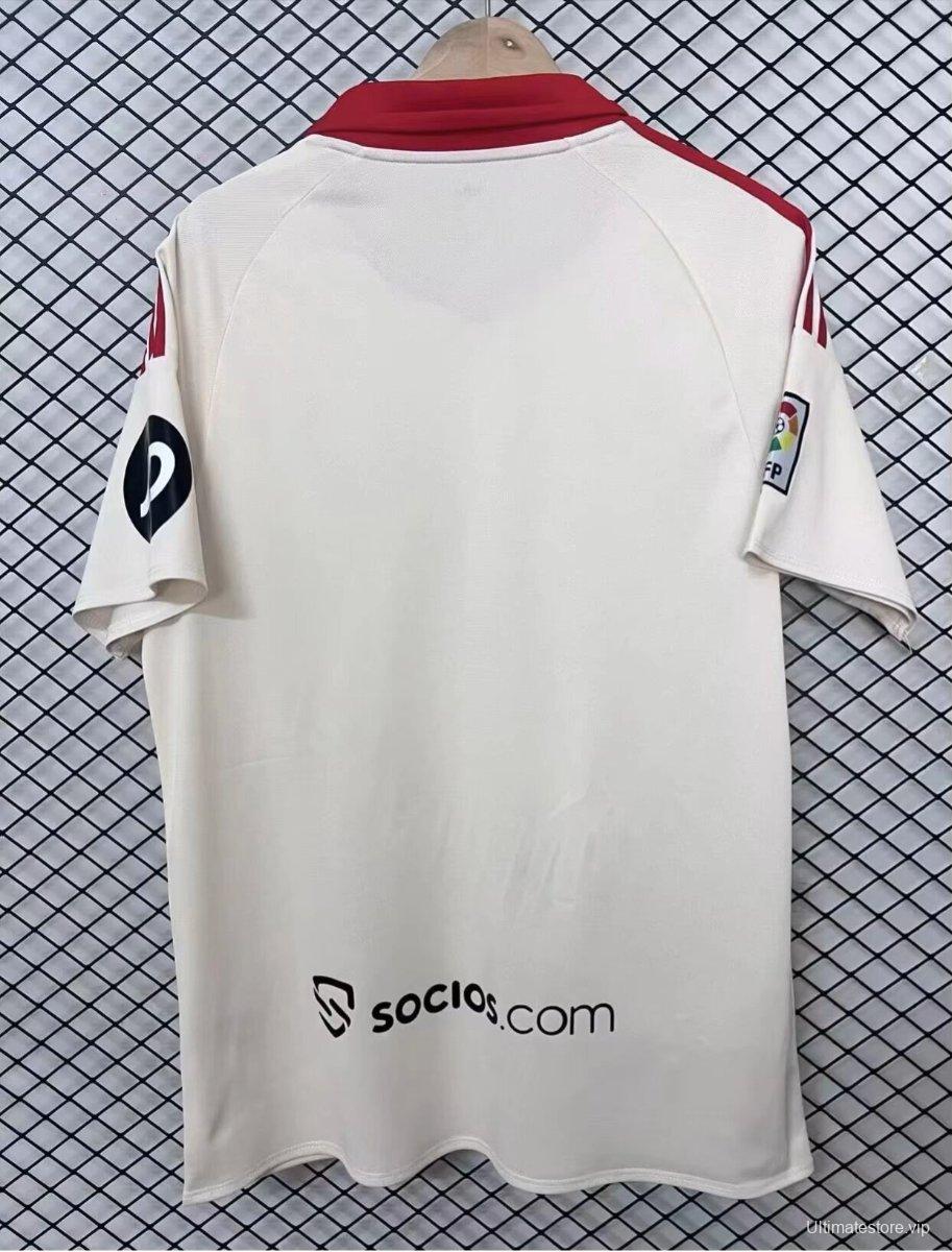 25/26 Sevilla White Vintage Re-make Jersey