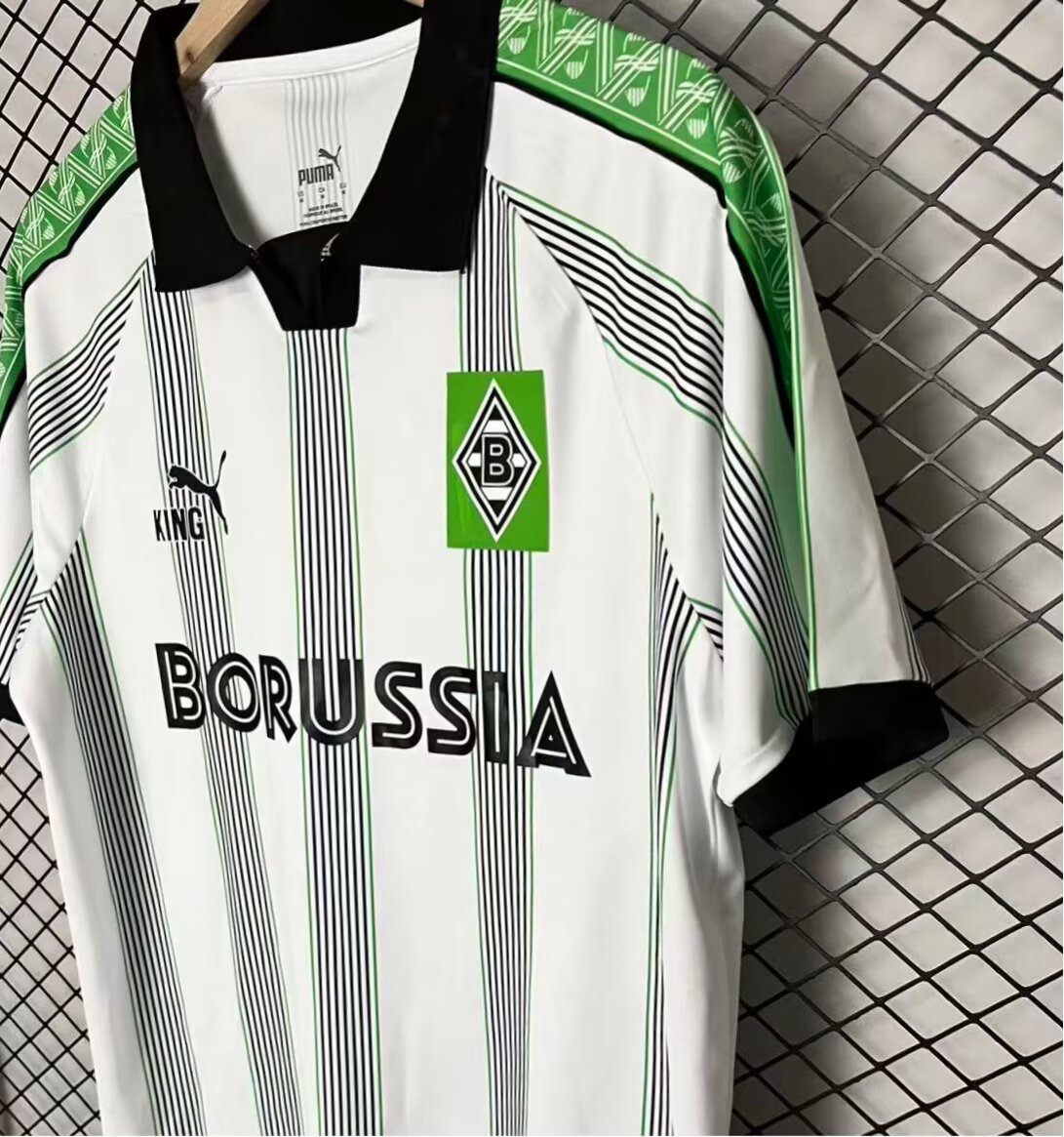 25/26  Borussia Mönchengladbach "KING" Special Edition White/Green Jersey