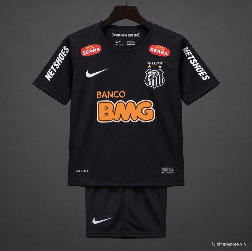 Retro Kids 12/13  Santos Black Jersey