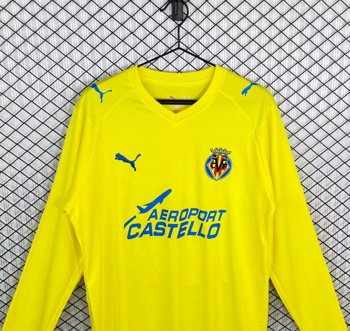 Retro 08/09 Villarreal CF Home Long Sleeve Jersey