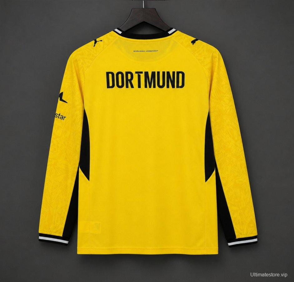 26/27 Borussia Dortmund Yellow with Black Sleeves Long Sleeve Home Jersey