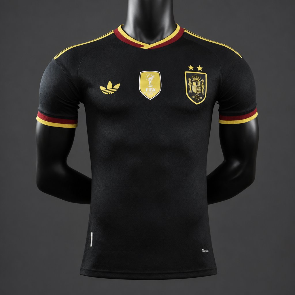 Player Version 2026 Spain Away Black Jersey