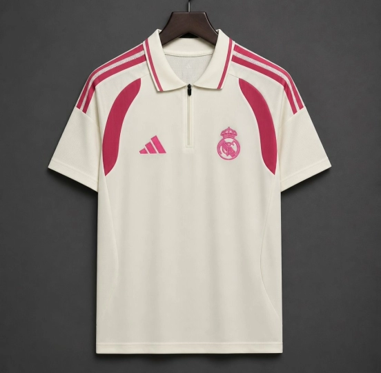 26/27 Real Madrid Training Cream Polo Jersey