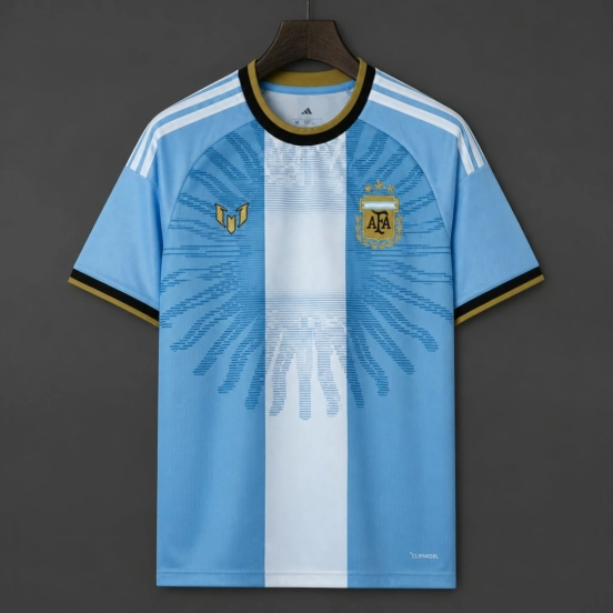 2026 Argentina x Messi Home Light Blue/White Jersey