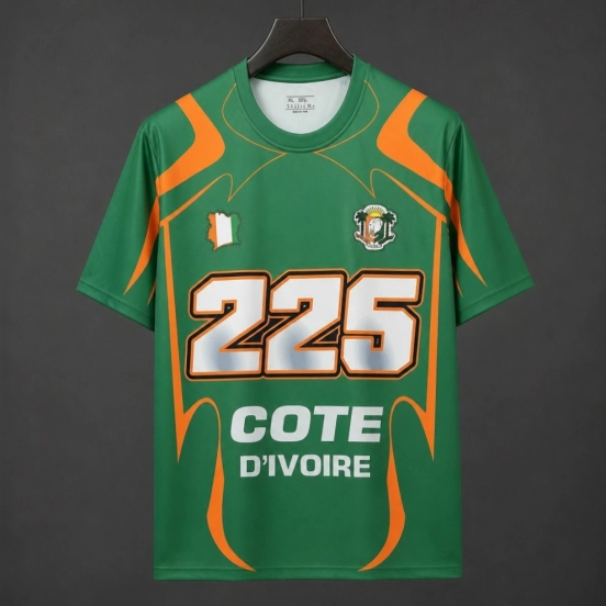 2026 Ivory Coast Côte d'Ivoire Green  "225" Special Edition Jersey