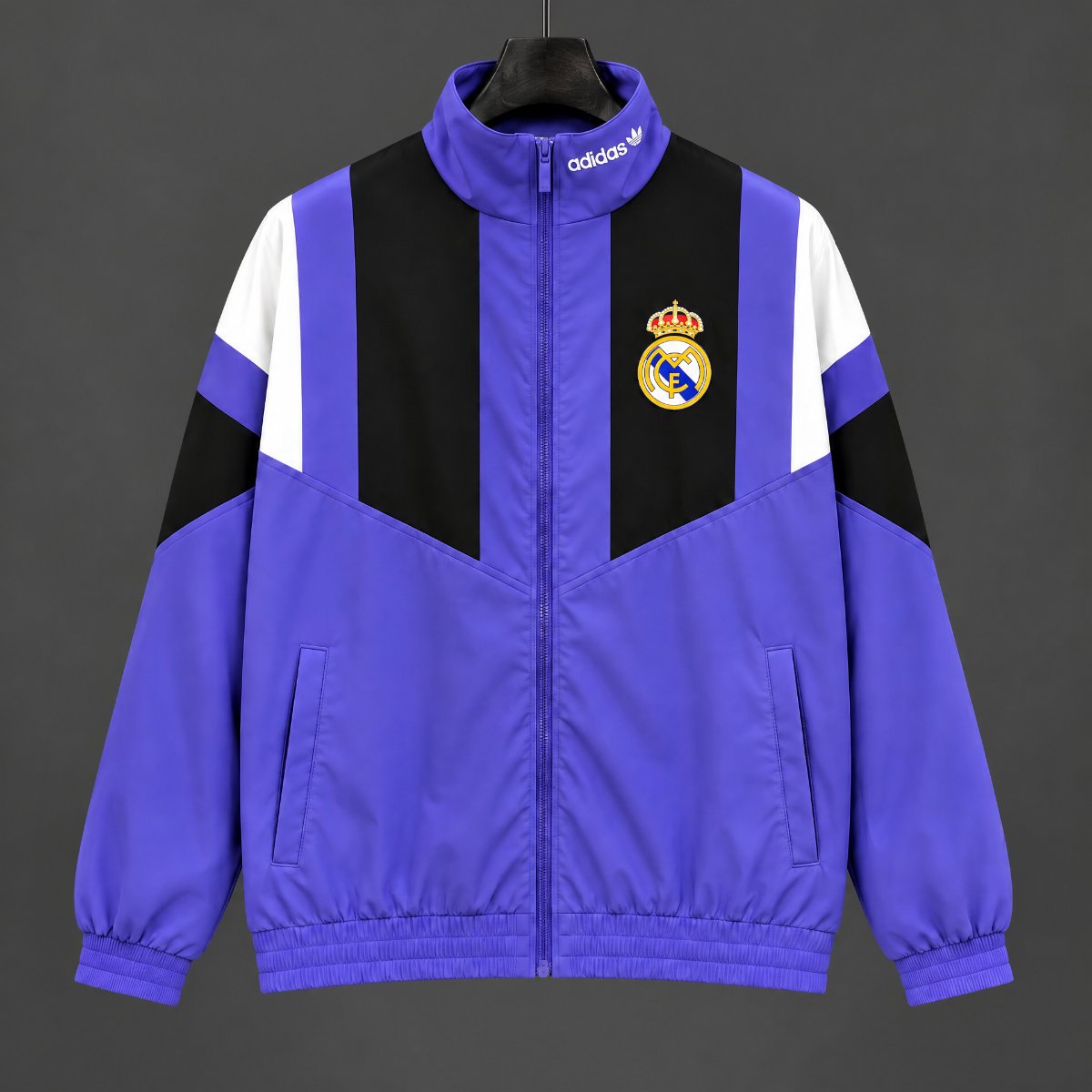 26/27 Real Madrid EQT Purple Full Zipper Windbreaker